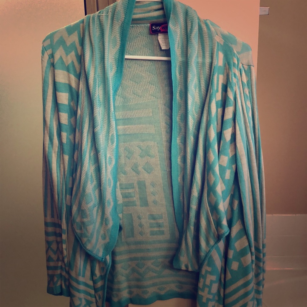 Teal sweater